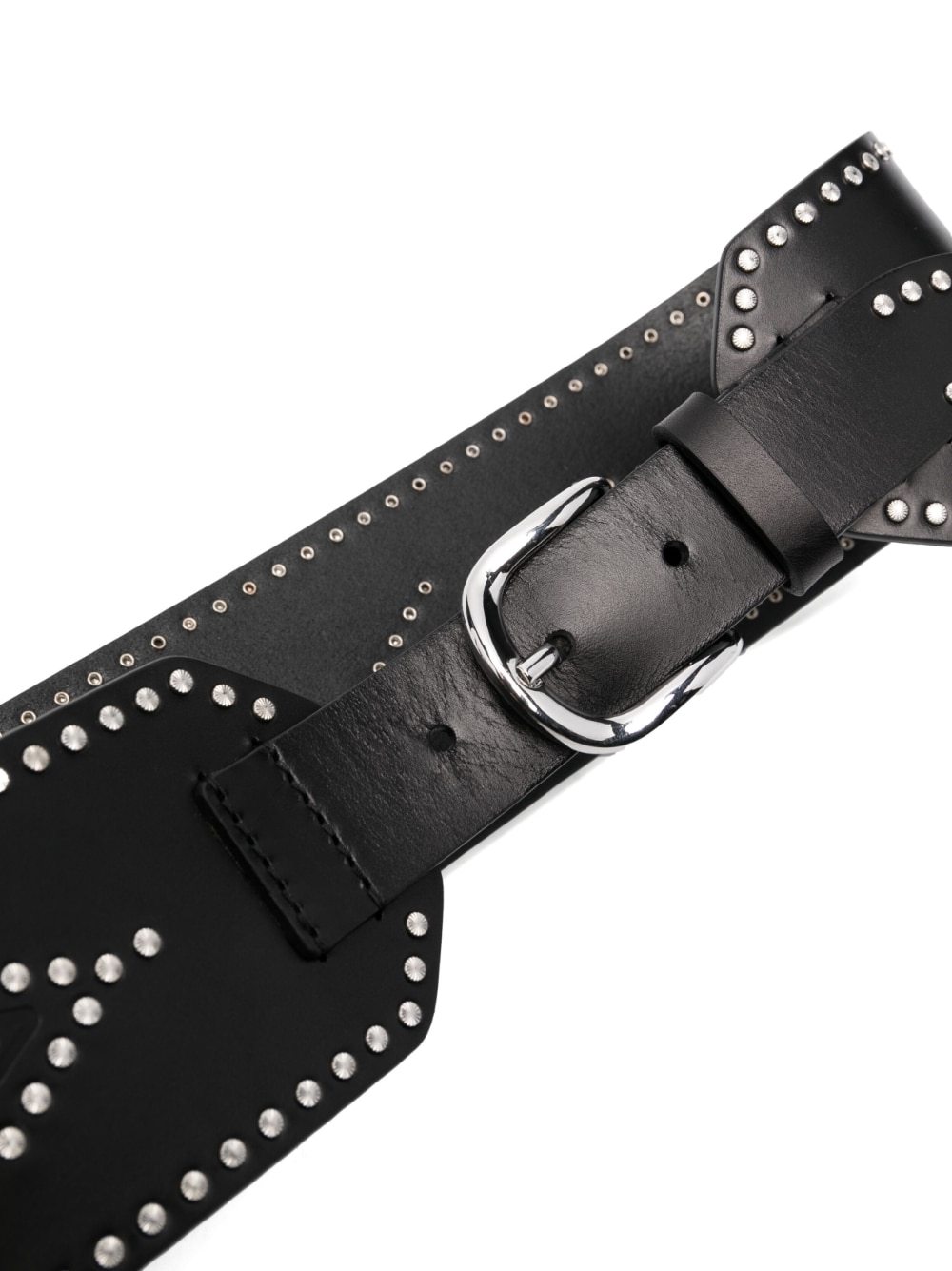 Isabel Marant Stud-embellished Leather Belt In Black
