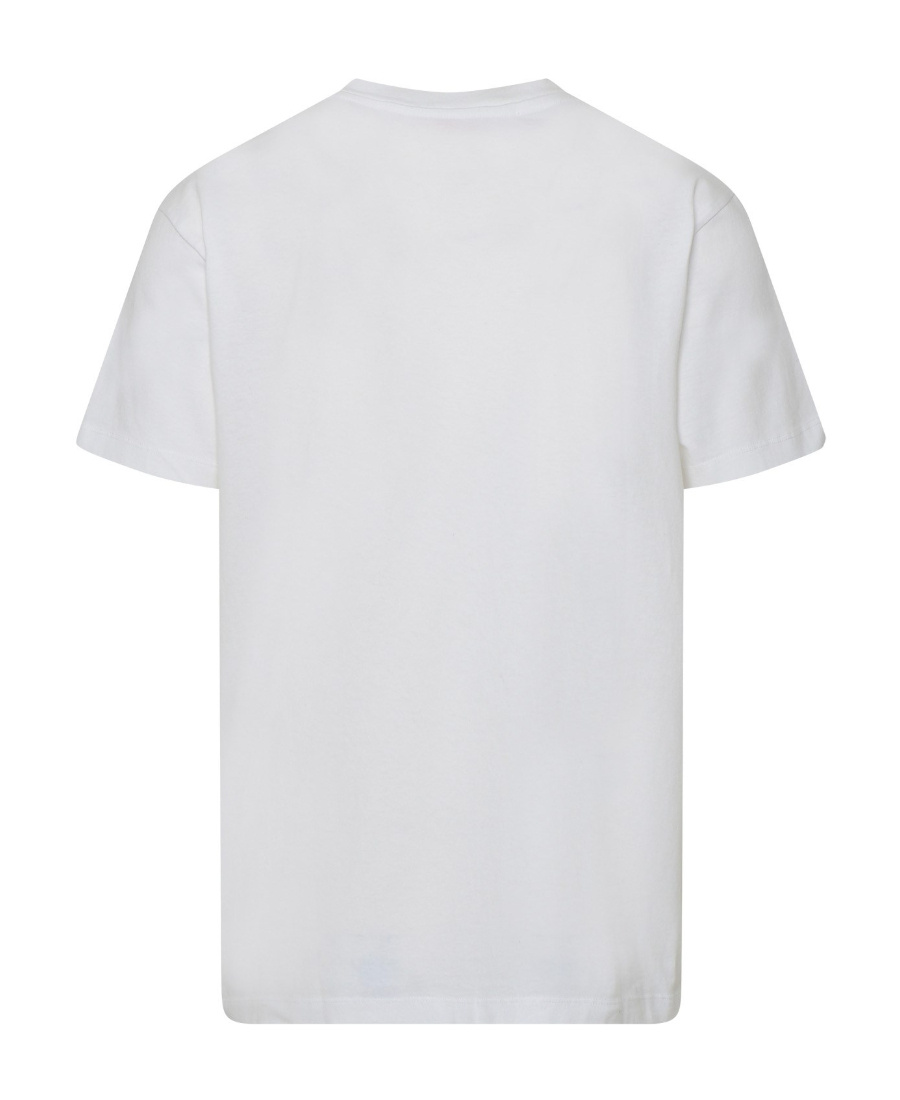 Off-white Diag-stripe Cotton T-shirt In White