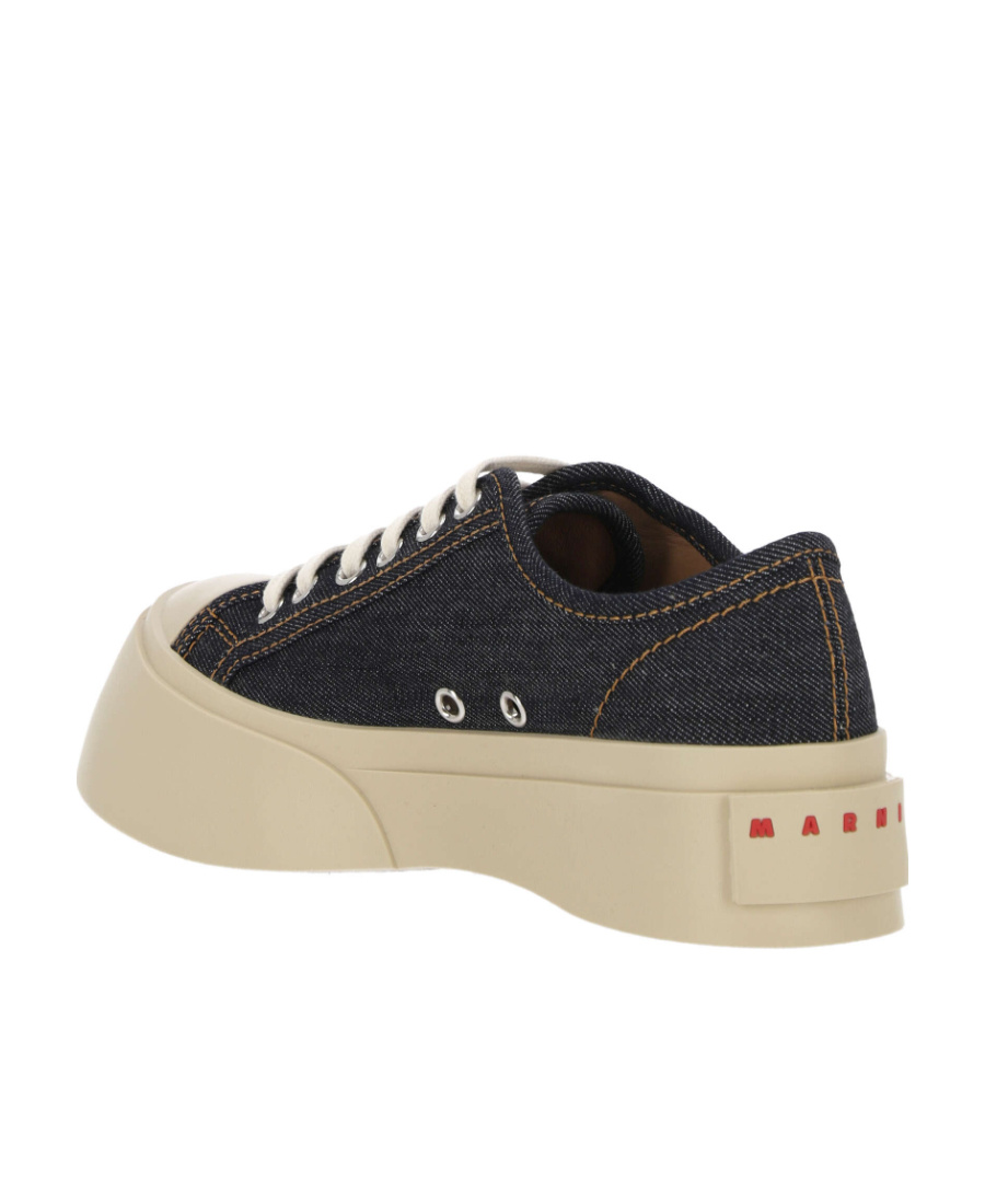 Shop Marni Blue Denim Pablo Lace-up Sneaker