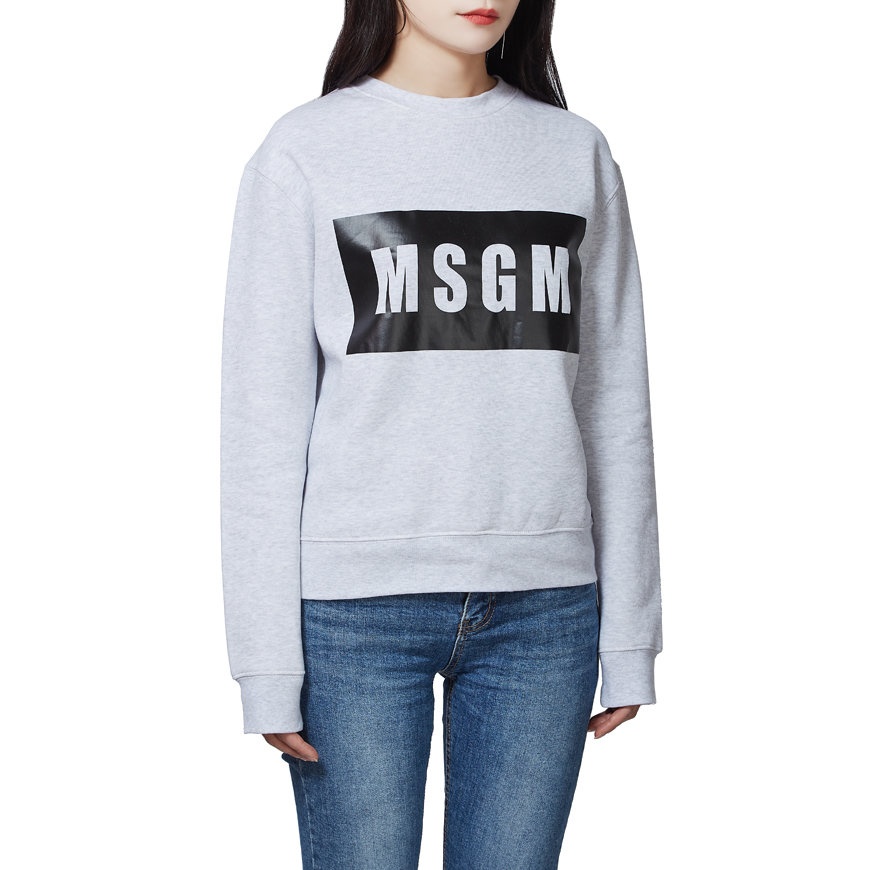 Msgm Logo Details Sweater In White