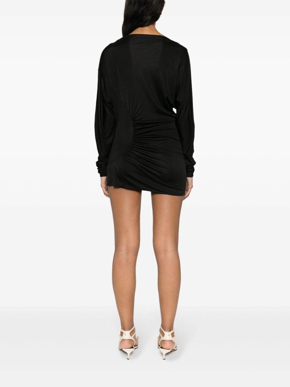 Khaite Ciro Long-sleeve Minidress In Black