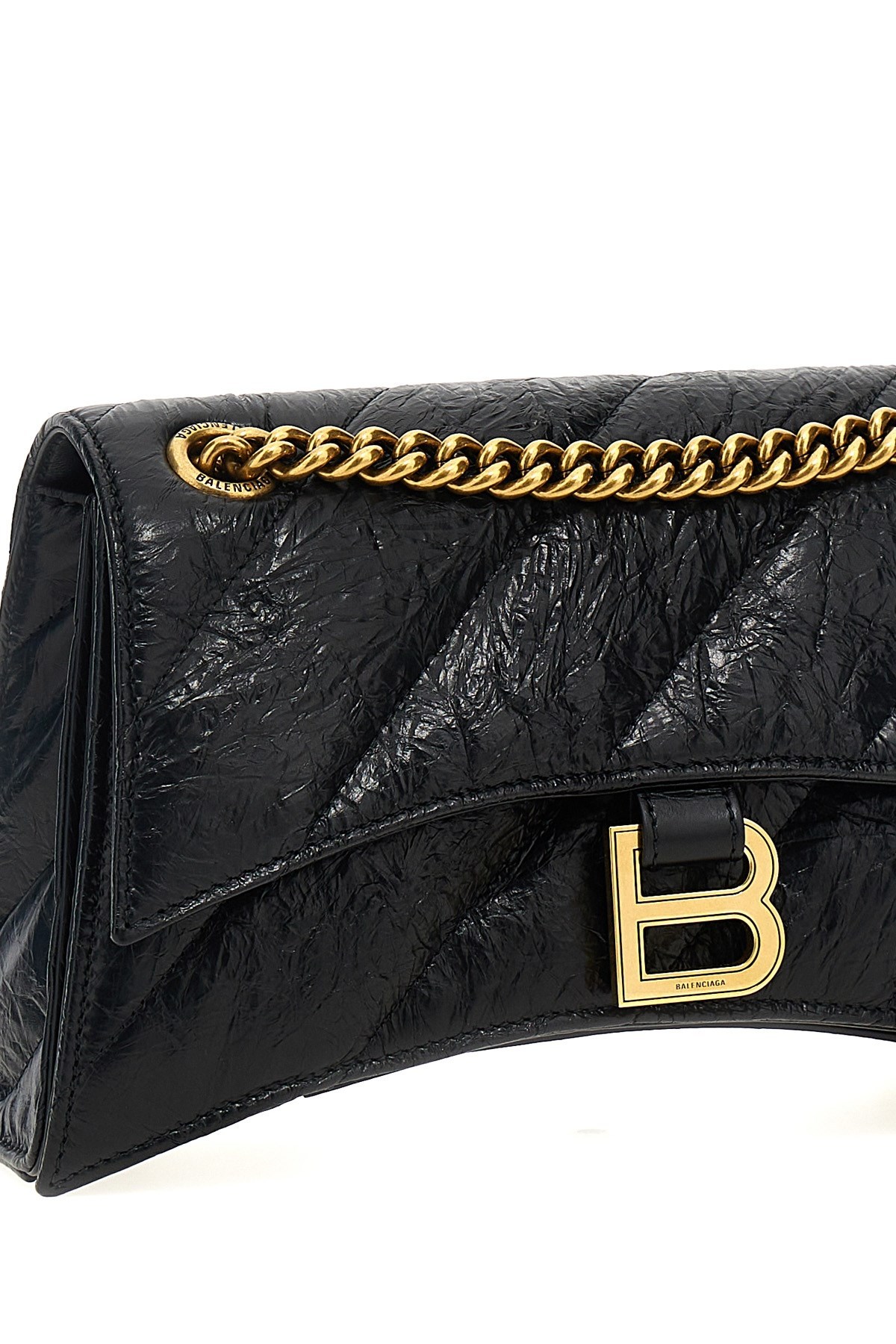 Balenciaga Chain-link Strap Bags Gold-tone Hardware In Black