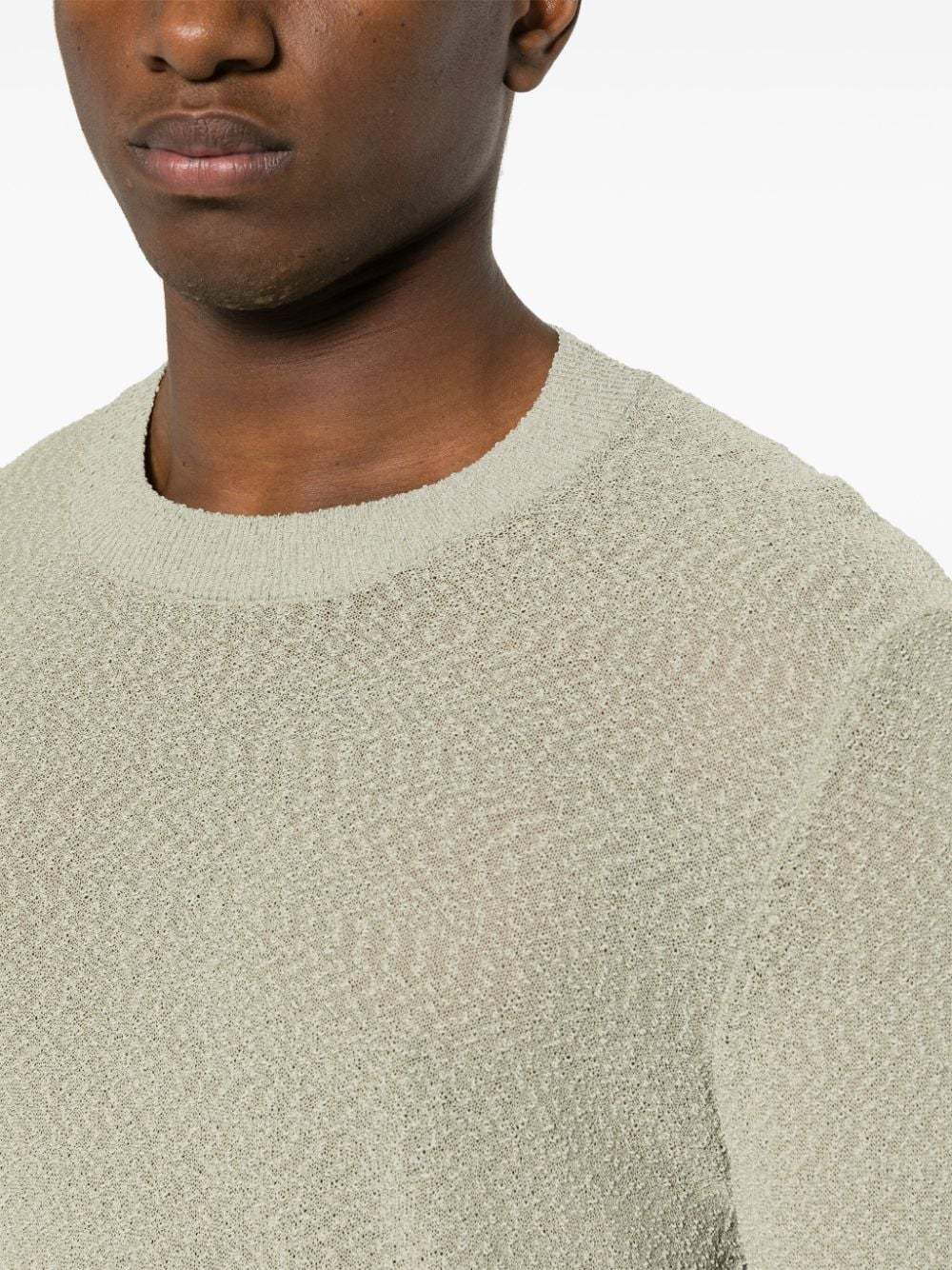 Ami Alexandre Mattiussi Long-sleeved Sweater In Nude