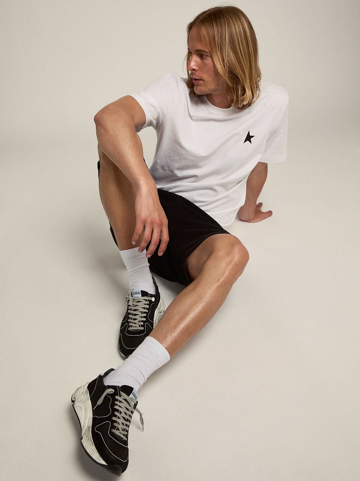 Golden Goose Regular-fit T-shirt With Minimalist Star Emblem In White