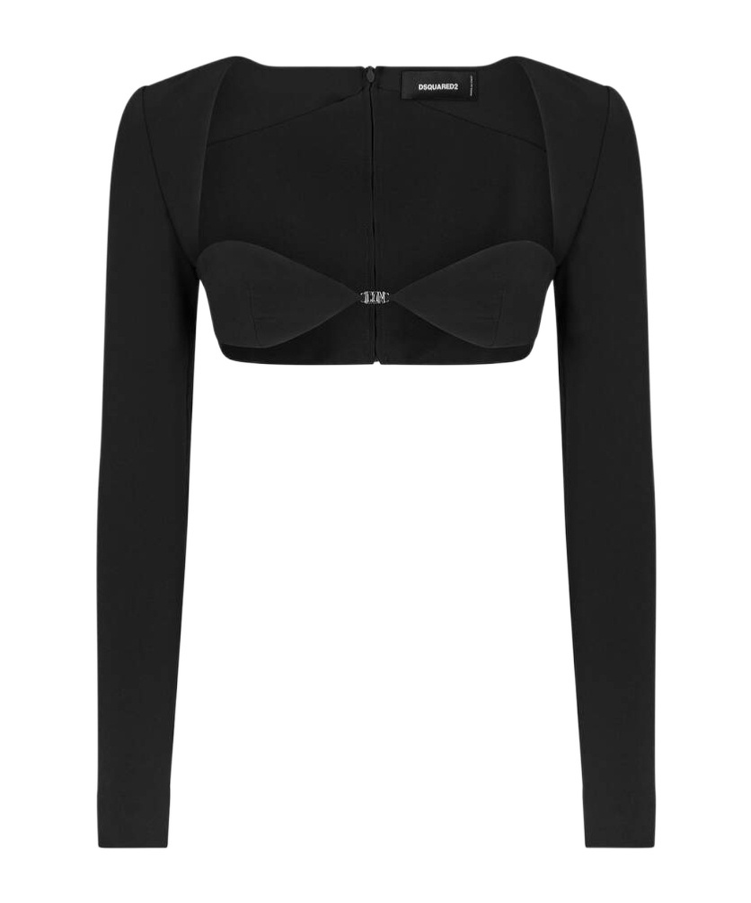 DSQUARED2 LONG-SLEEVED CROPPED TOP