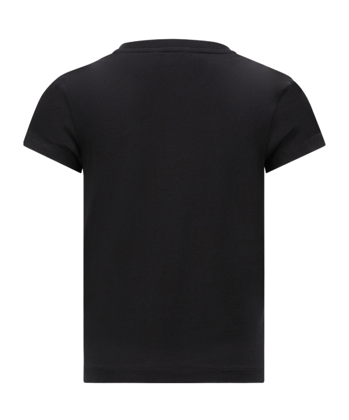 Moncler Embroidered Logo Cotton T-shirt In Black