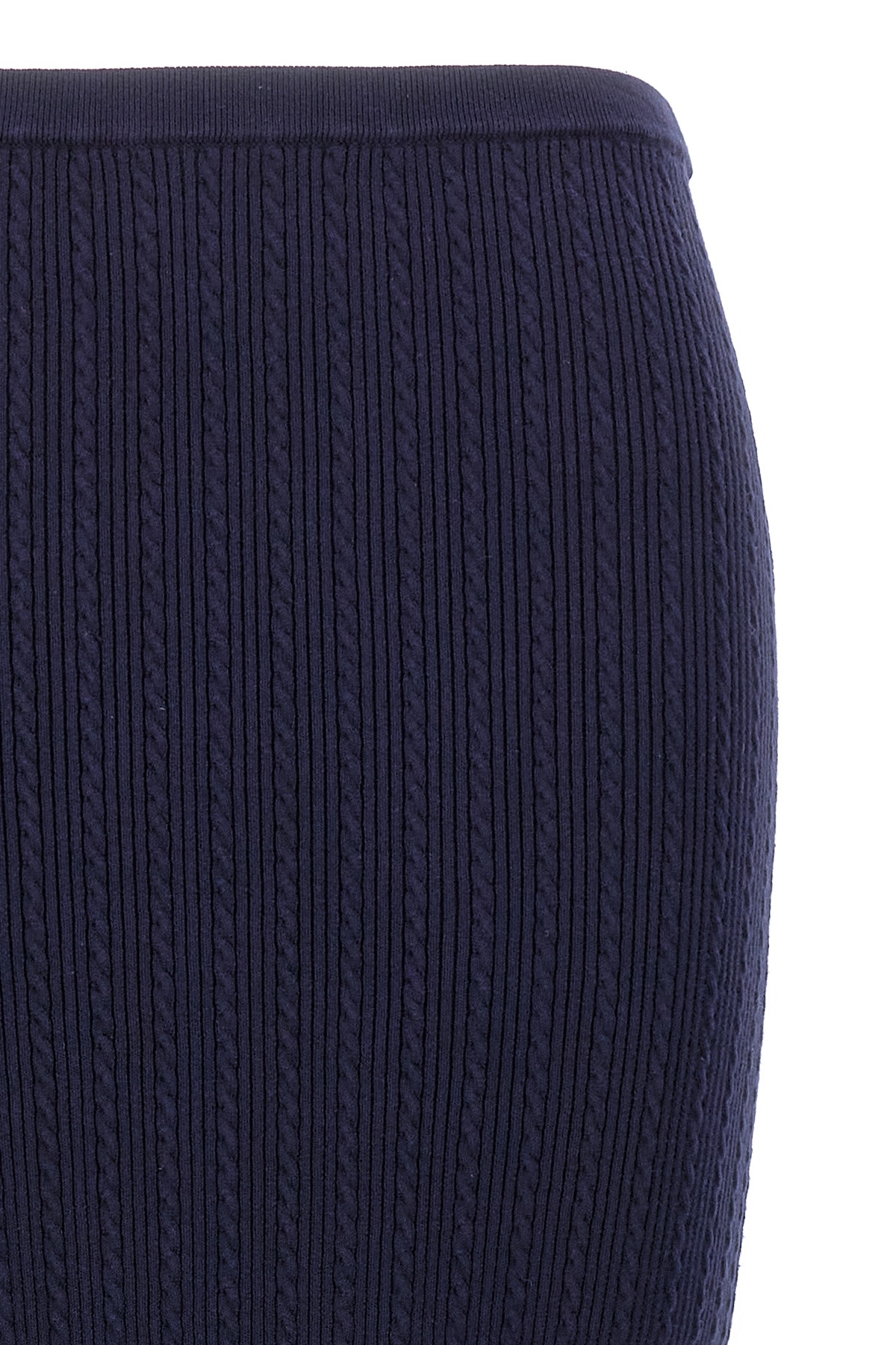 Alessandra Rich Knitted Pencil Skirt In Black