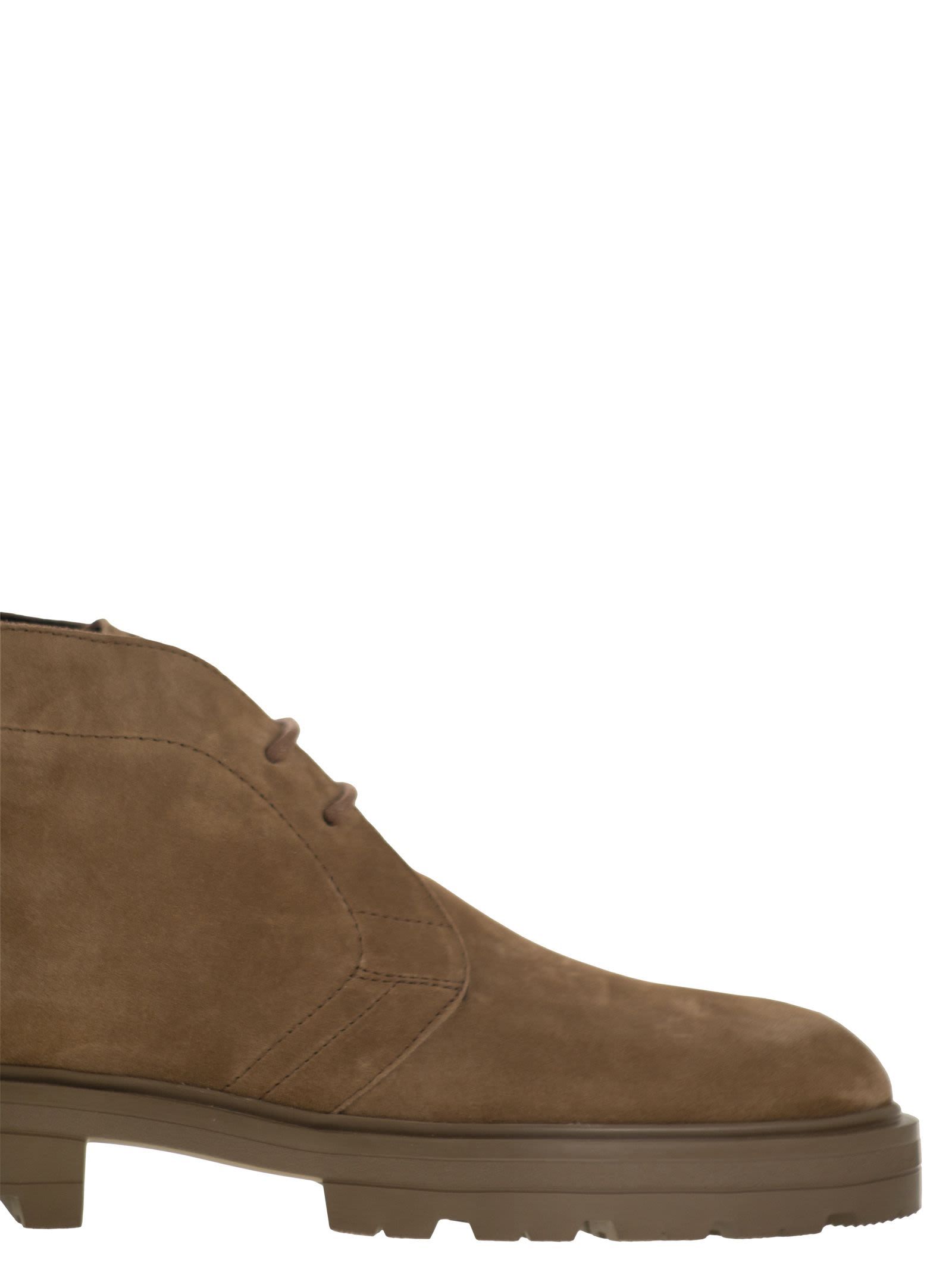 Hogan H673 - Lace-up Ankle Boot In Brown
