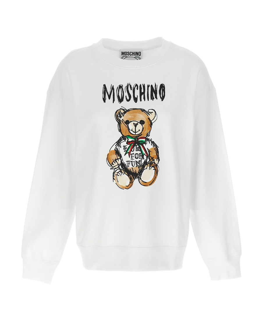 Moschino Couture Woman Sweatshirt White Size 8 Cotton In White
