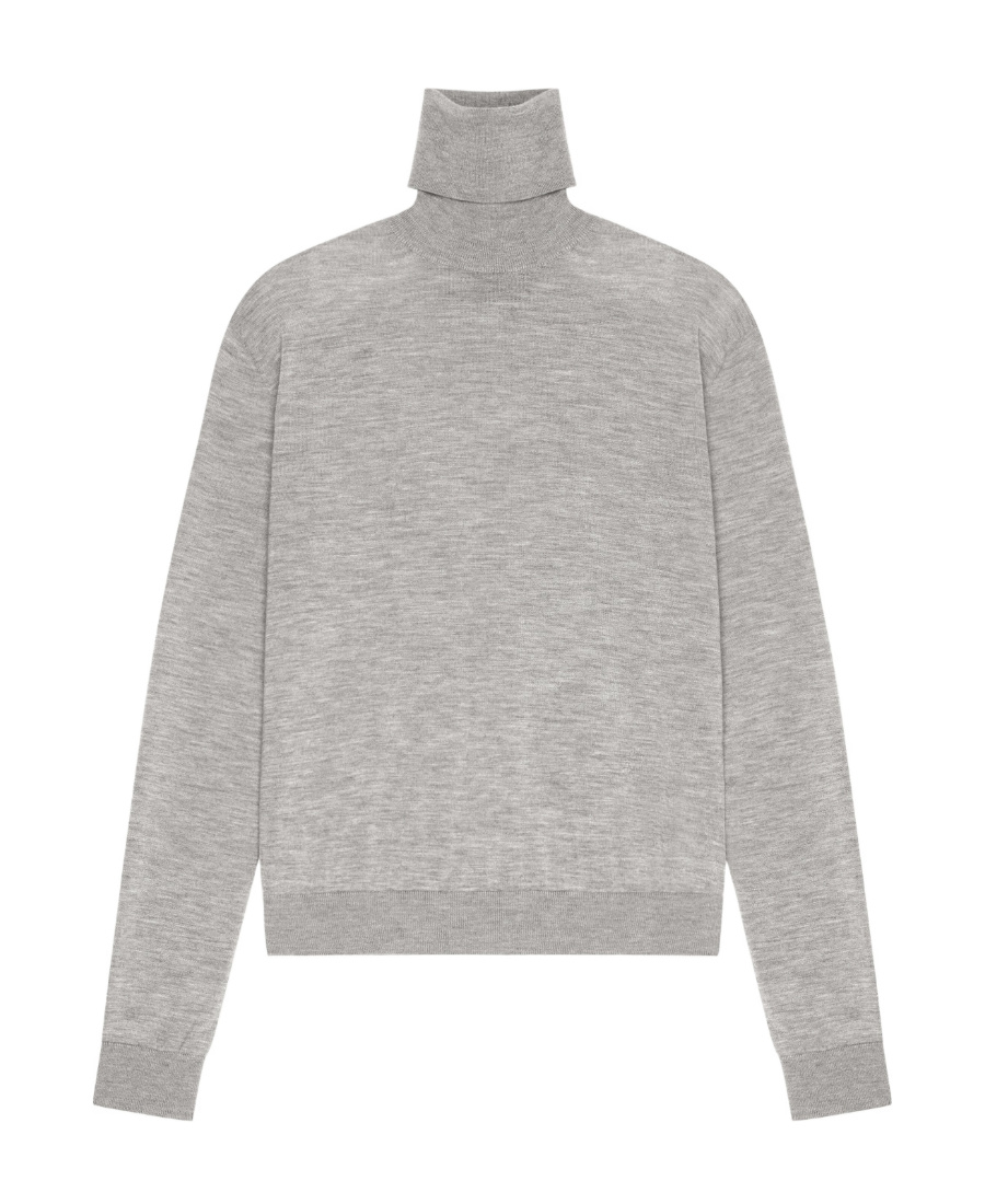 Givenchy Cashmere Long Sleeved Turtleneck Sweater In Gray