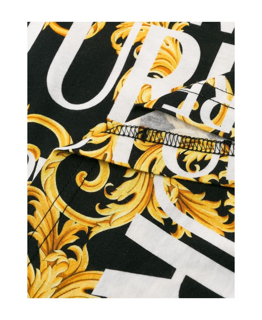 Versace Jeans Logo Printed T-shirt In Multicolor