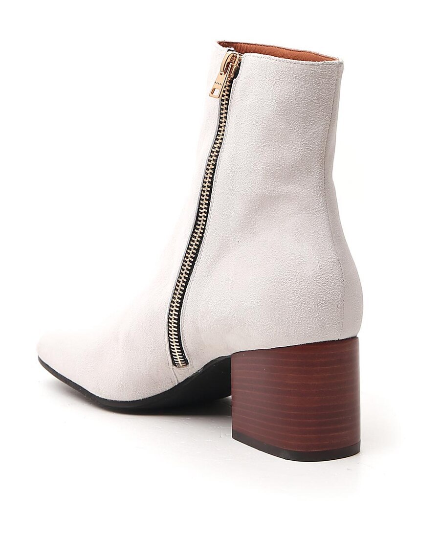 Shop Marni Leather 70 Mm Ankle Boots In White