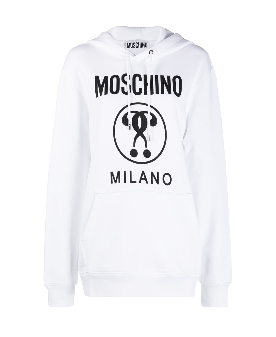 MOSCHINO LOGO PRINTED HOODED SWEATER