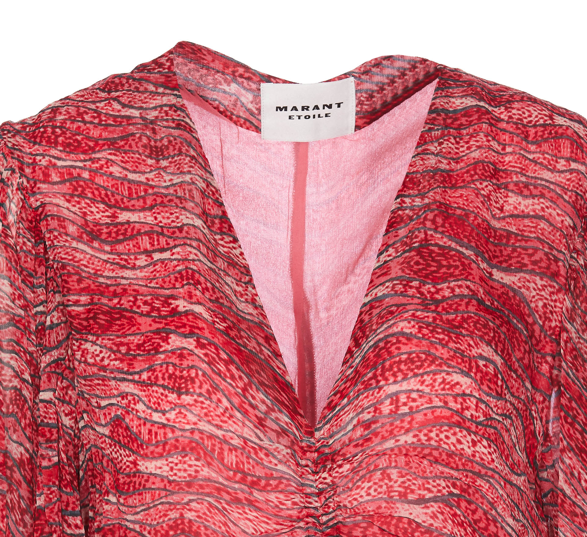Isabel Marant Étoile Red Printed Muslin Short Vivienne Dress In Red