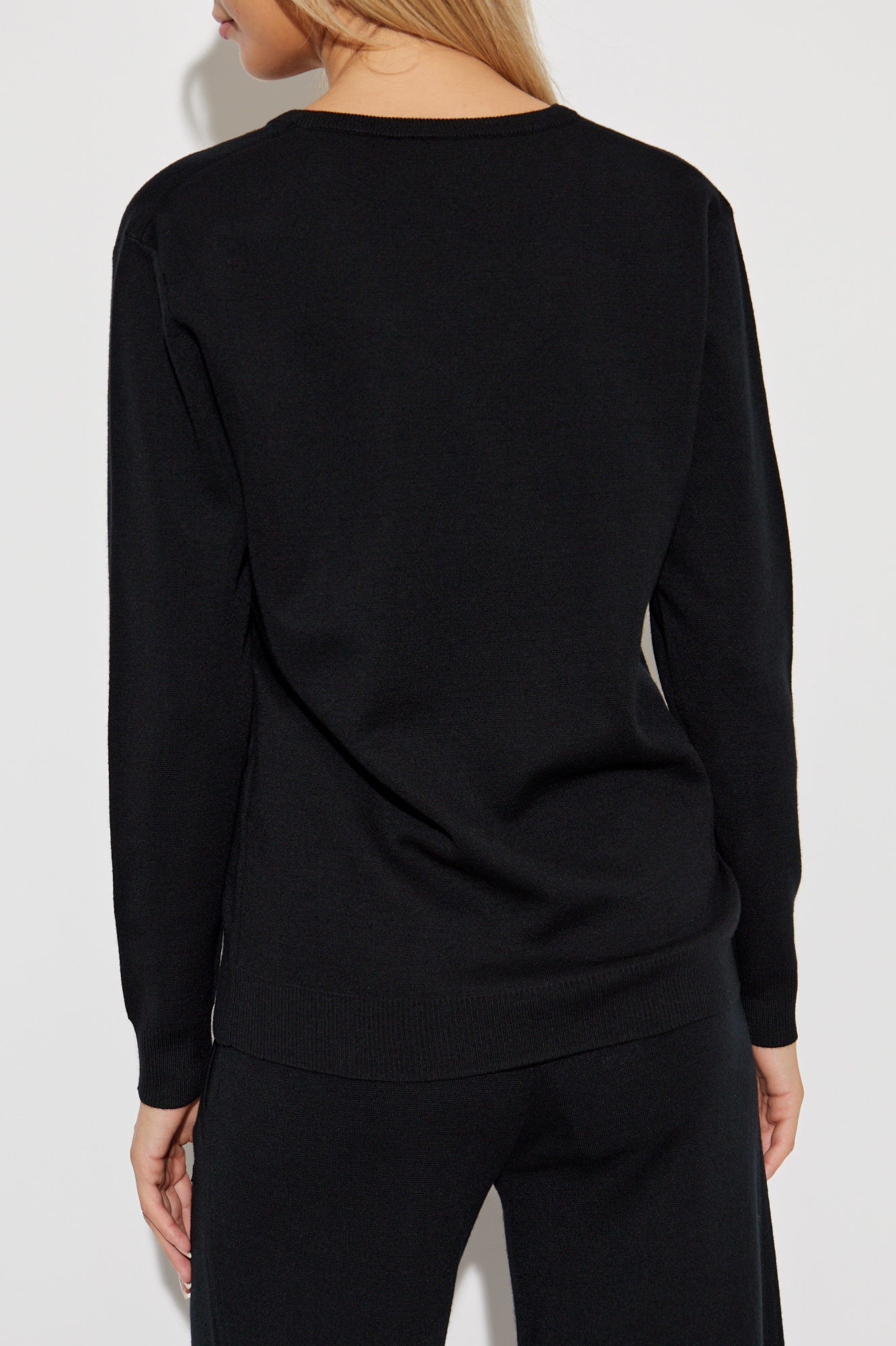 Max Mara Women's Forest Green Wool Sweater In Black