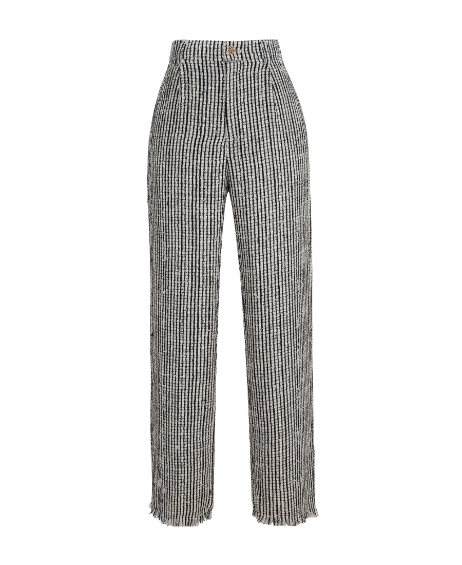 Charlie Luciano Knitted Casual Pants In Gray