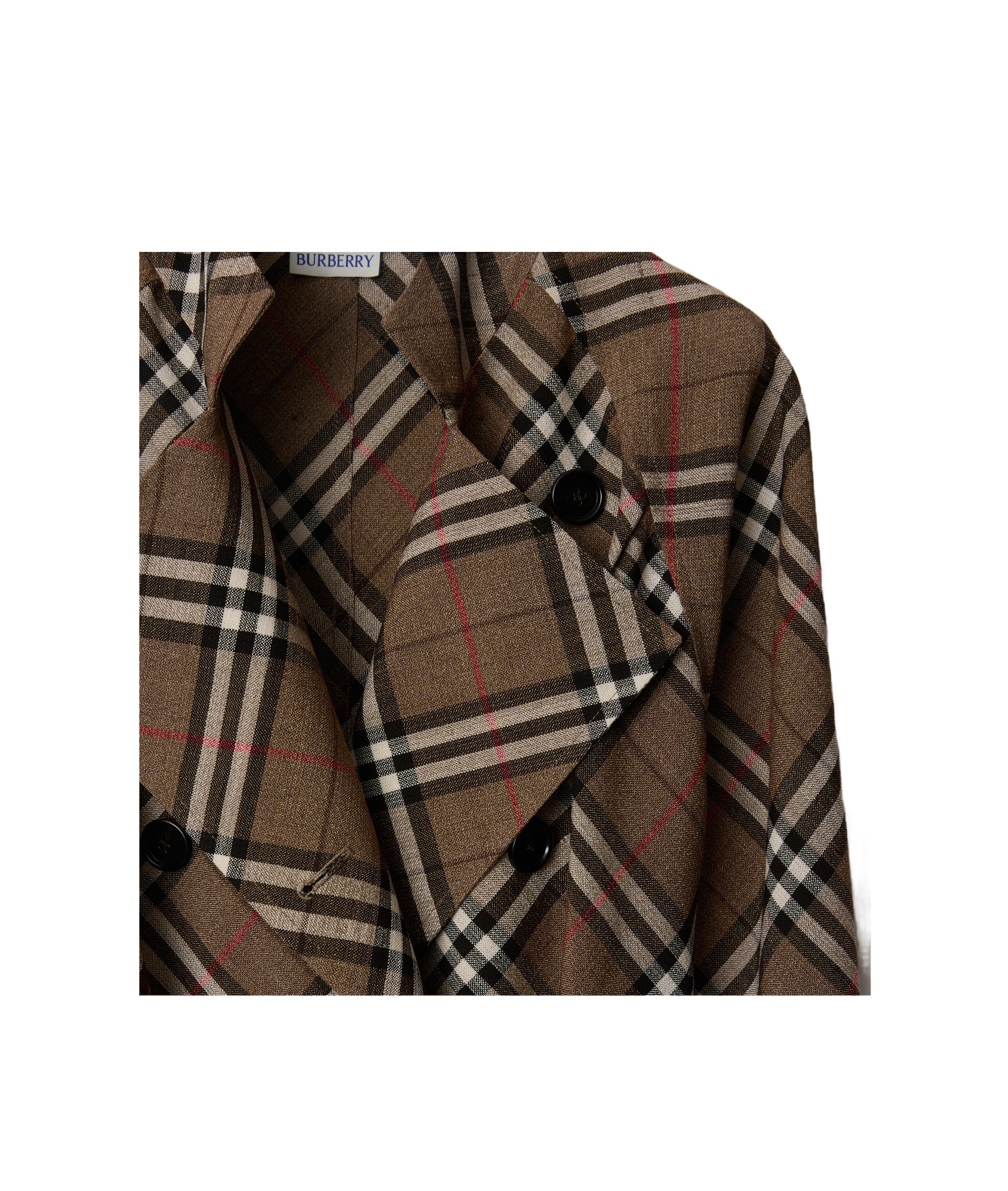 Burberry Check Silk Blend Trench Dress In Brush