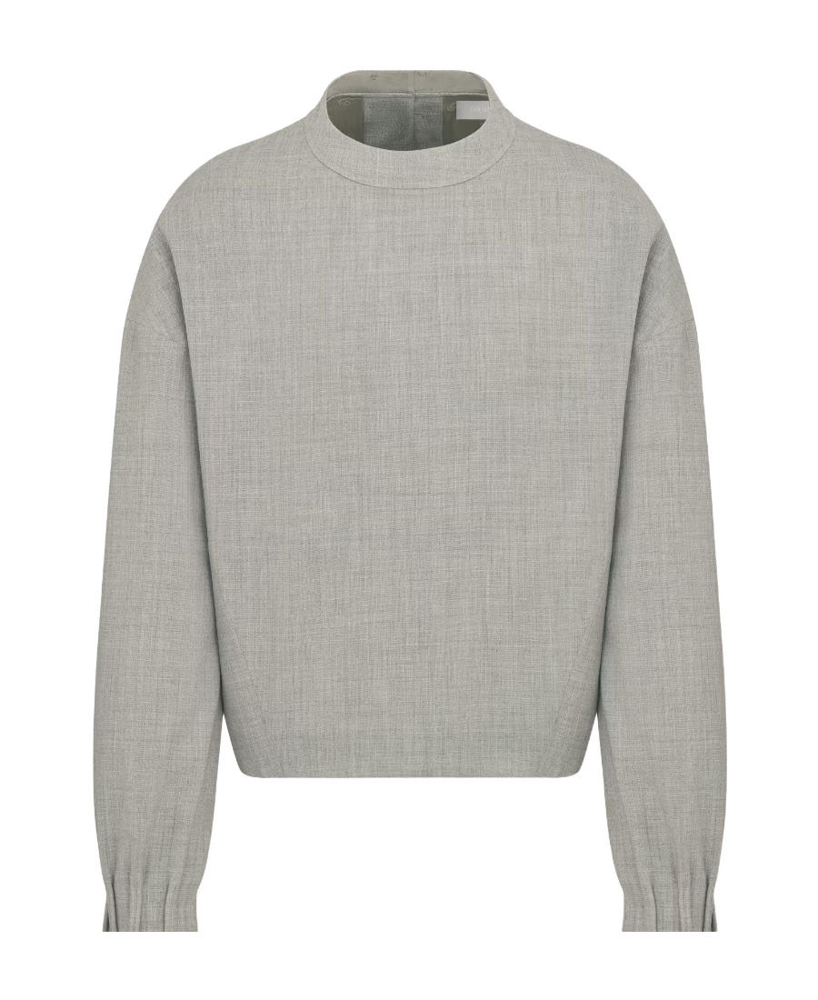 Dior High-necked Shirt In Gray