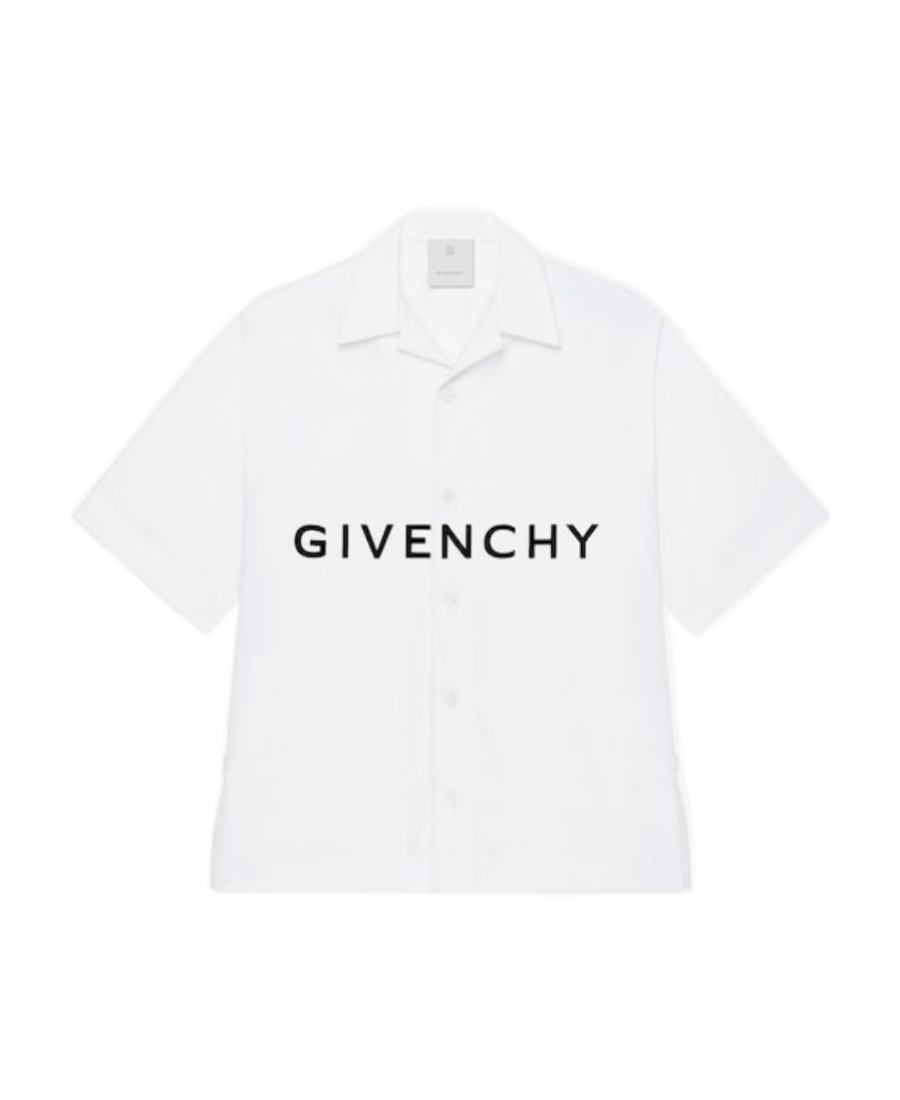 Givenchy Logo-print Short-sleeve Shirt In White