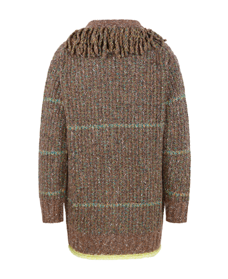 Stella Mccartney Woman Cardigan Khaki Size Xs Cotton, Wool, Viscose, Polyamide, Polyester In Brown