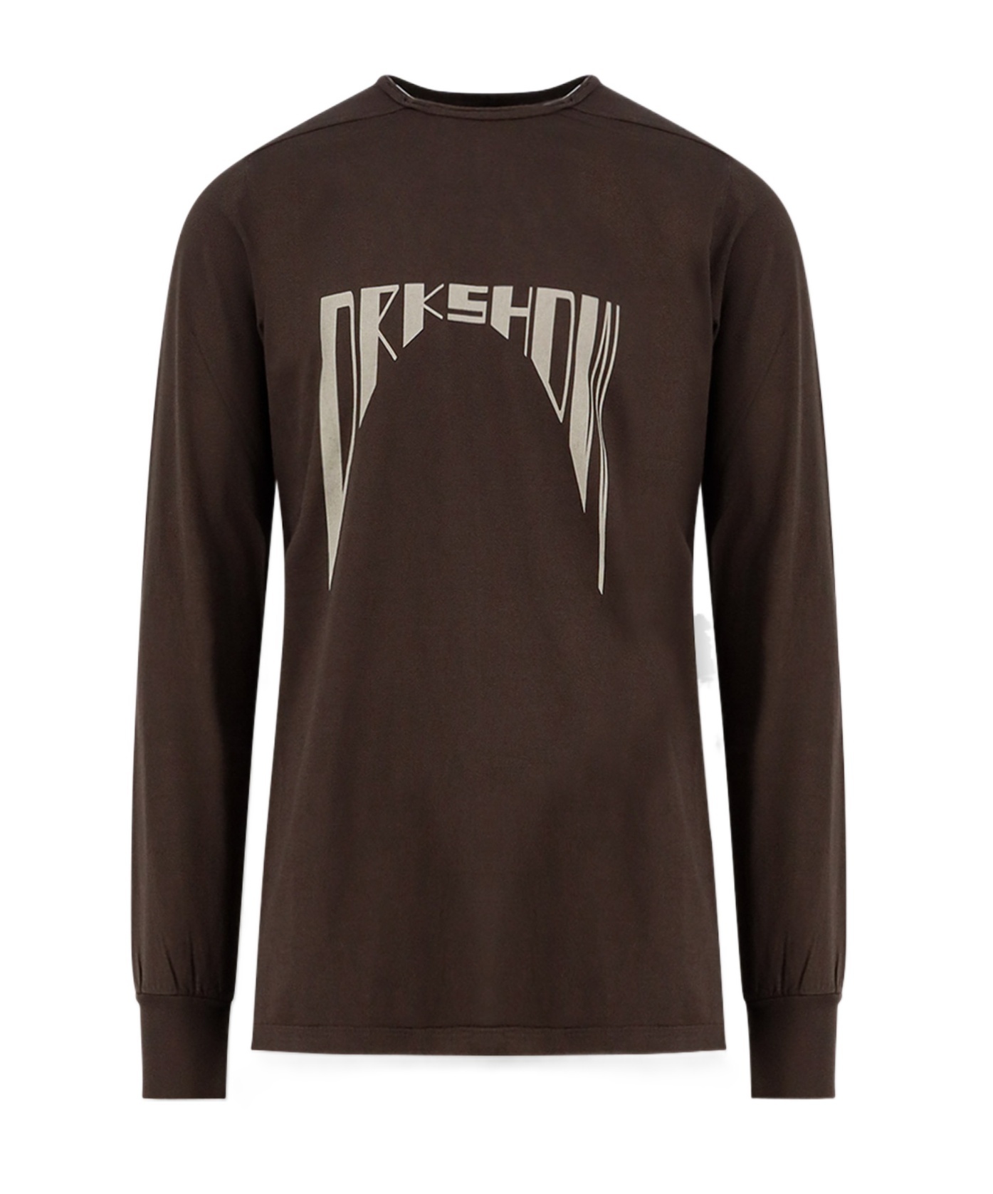 Rick Owens Drkshdw Long Sleeve T-shirt In Brown