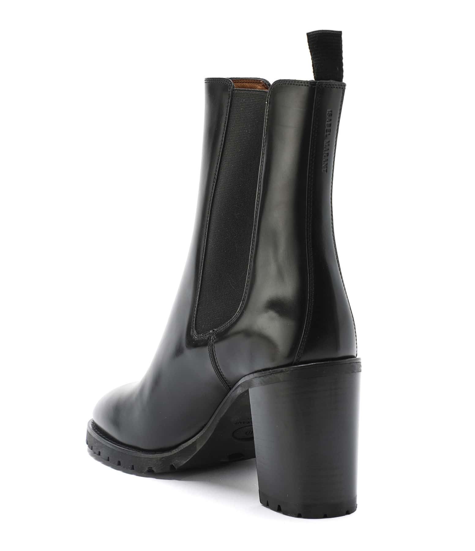 Isabel Marant Bright-faced High-heeled Ankle Boots In Black