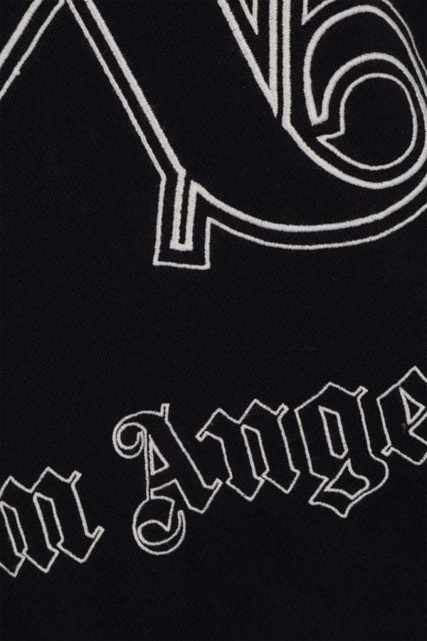 PALM ANGELS PALM ANGELS LOGO EMBROIDERED LONG SLEEVED HOODIE