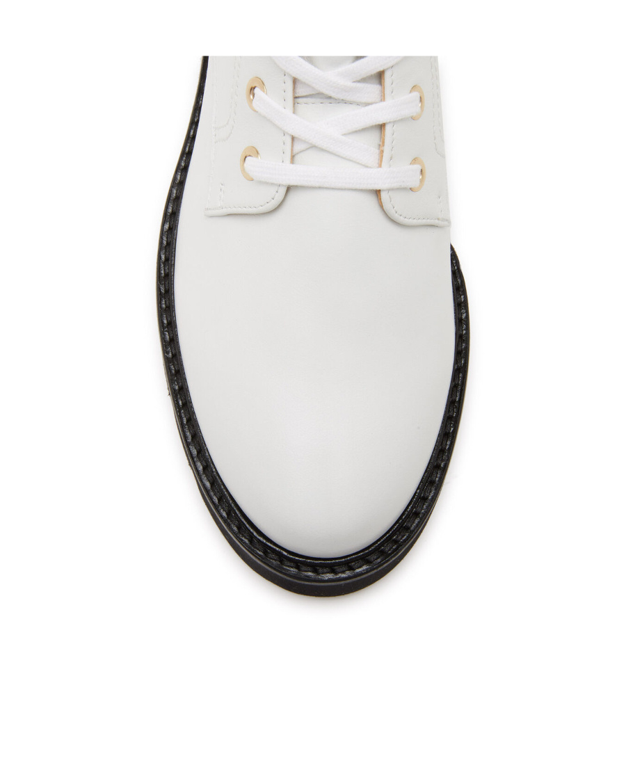 Stuart Weitzman Lace-up Leather Boots In White