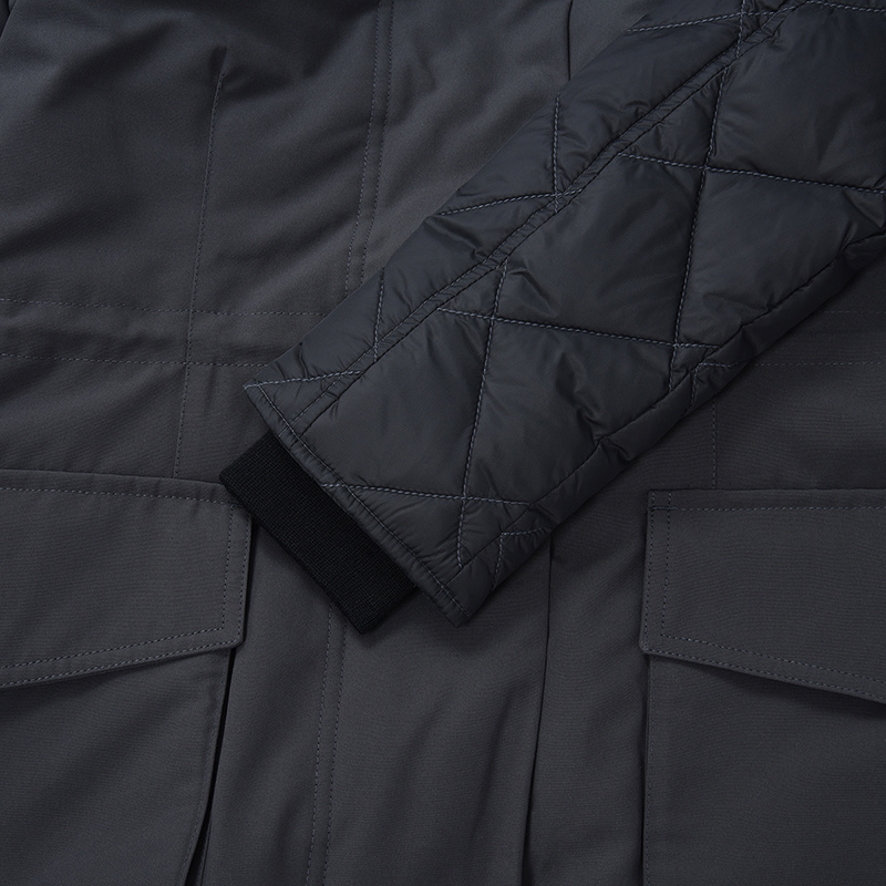 Canada Goose Hooded Down Jacket In Black