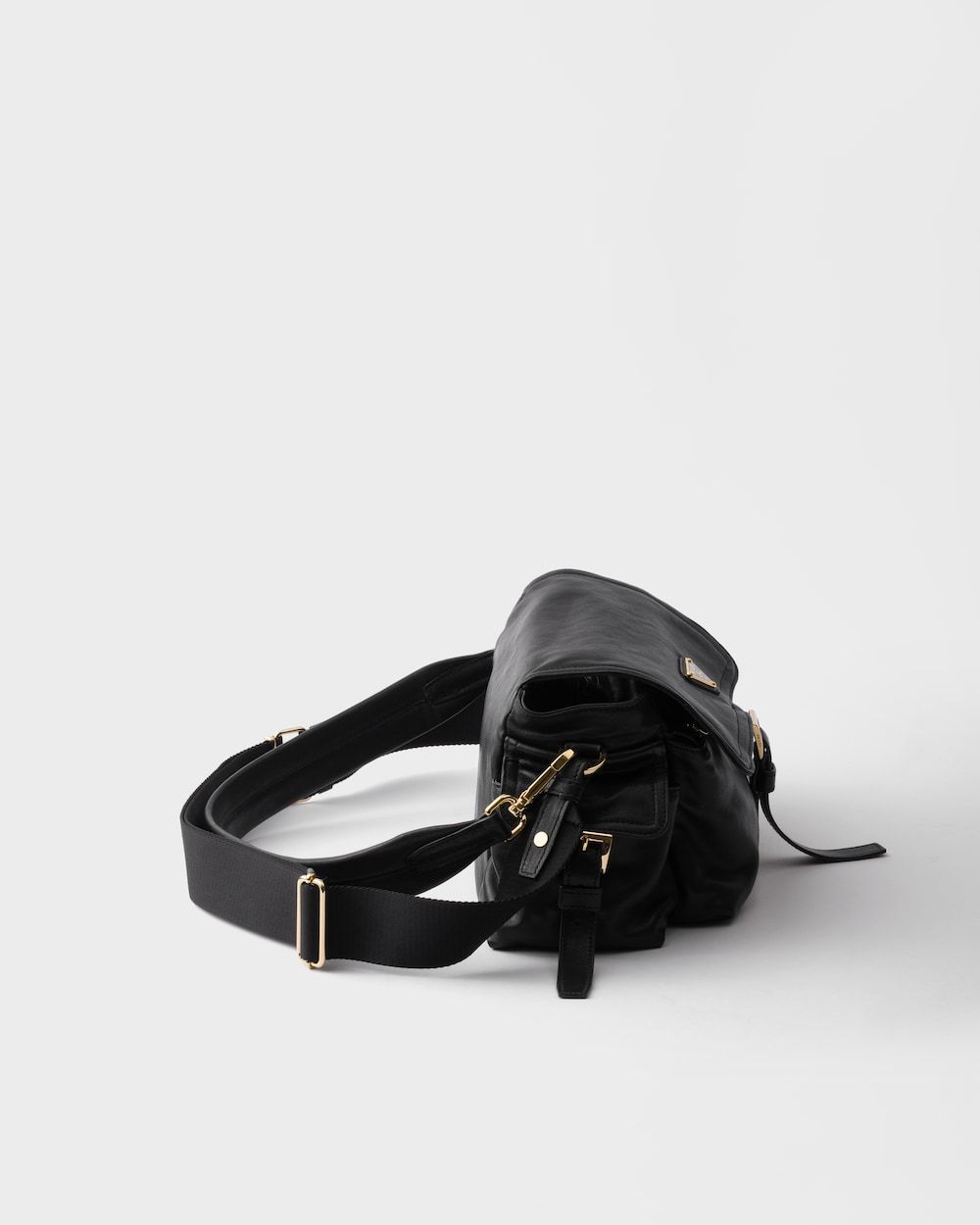 Prada Explore Re-nylon Medium Shoulder Bag In Black