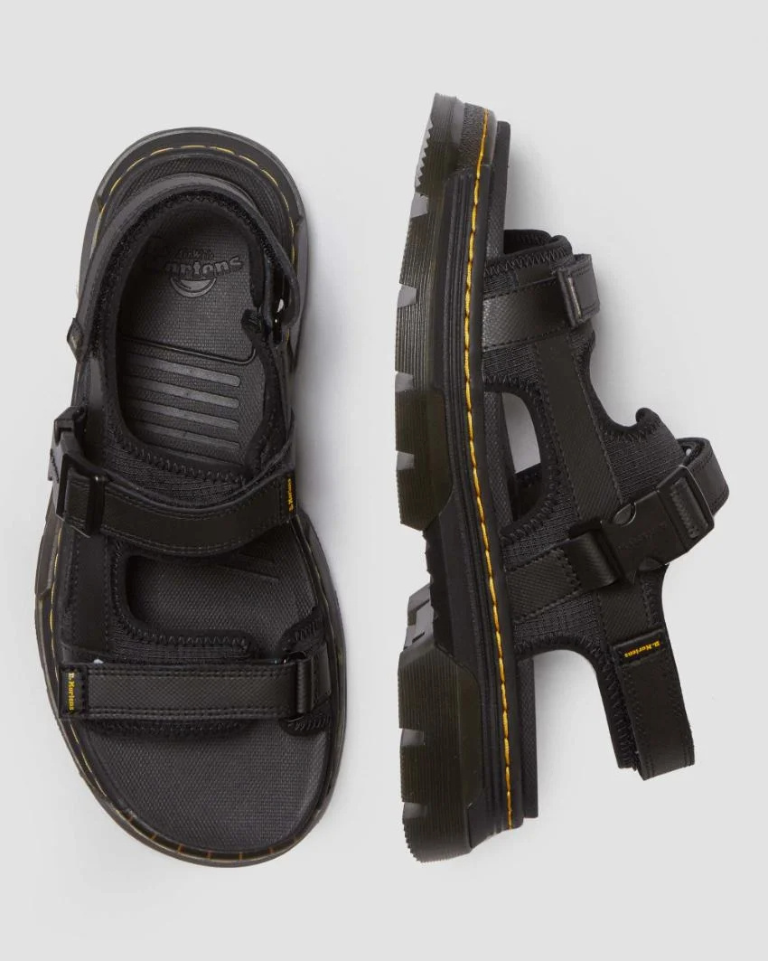 Dr. Martens Forster Poly Webbing Sandals In Black