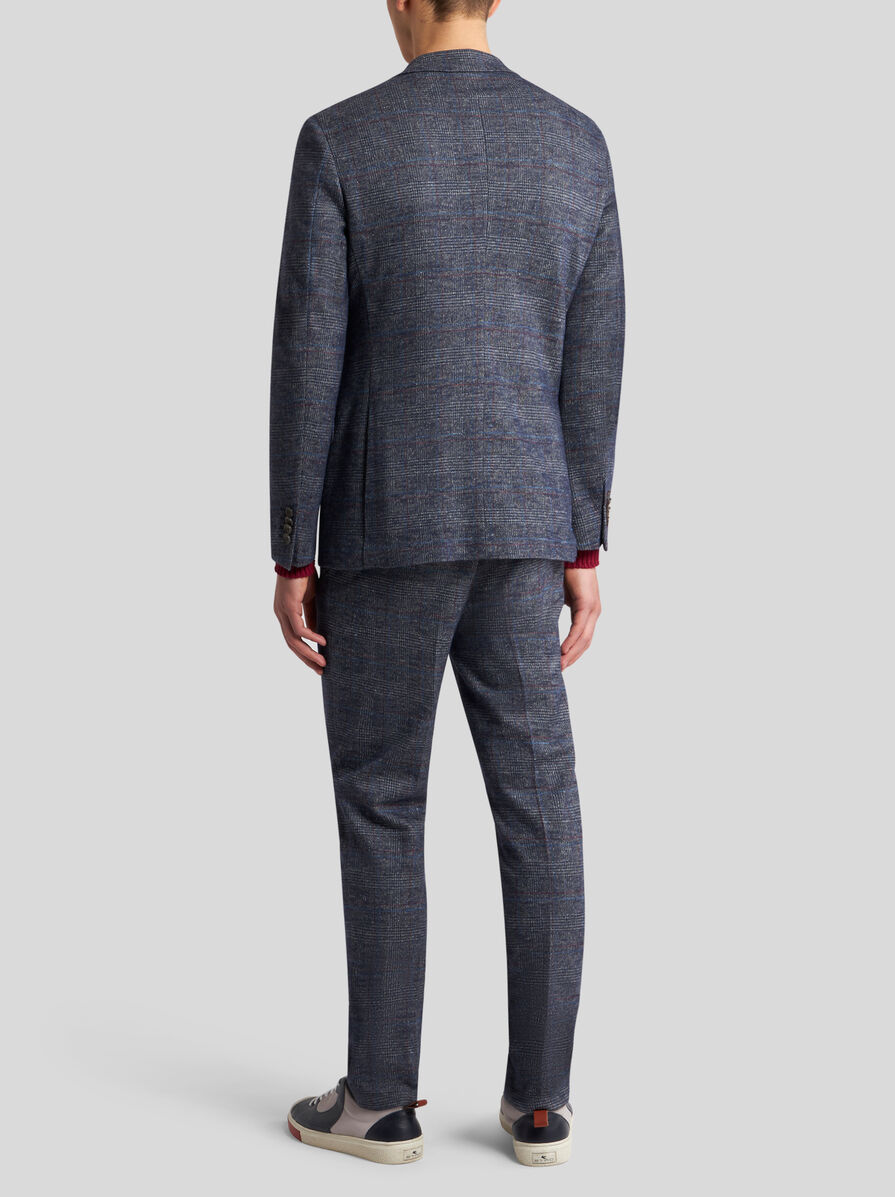 Etro Single-breasted Checked Blazer In Black