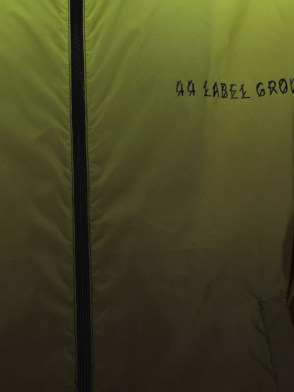 44 Label Group Logo-print Zip-up Hooded Jacket In Black