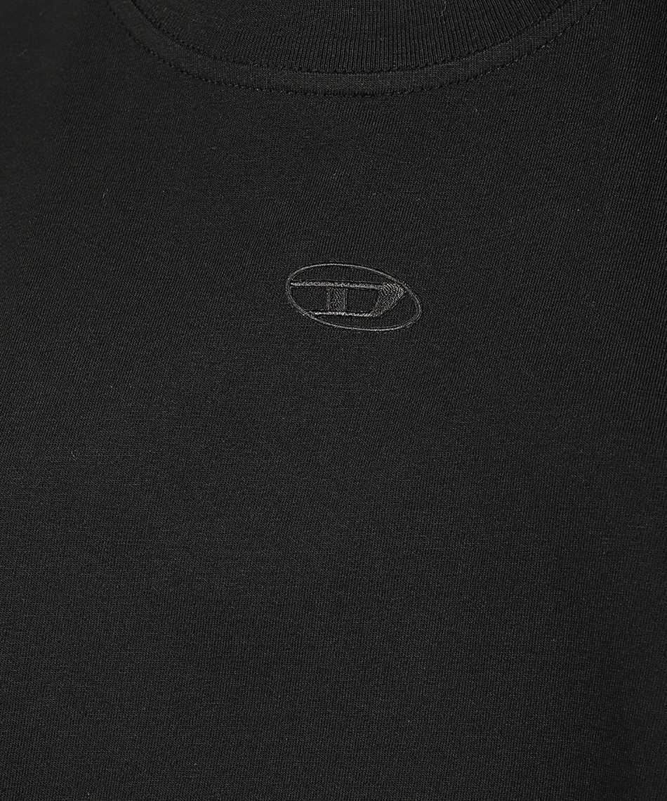 Diesel Asymmetric Cotton T-shirt Dress In Black