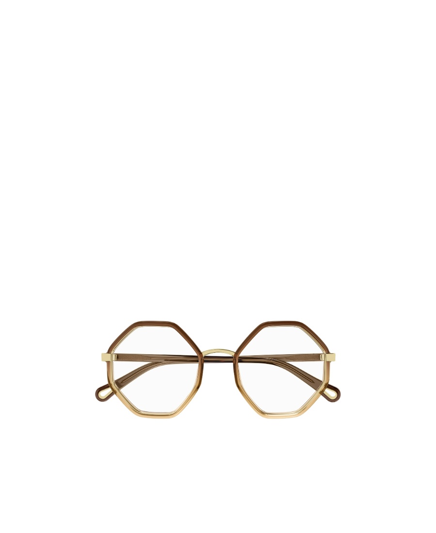 Chloé Oversized Geometric-frame Glasses In Brown