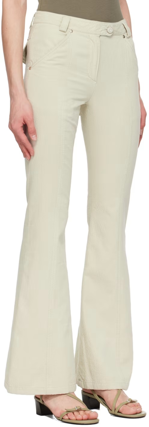 Open Yy Bootcut Trousers In Neutral