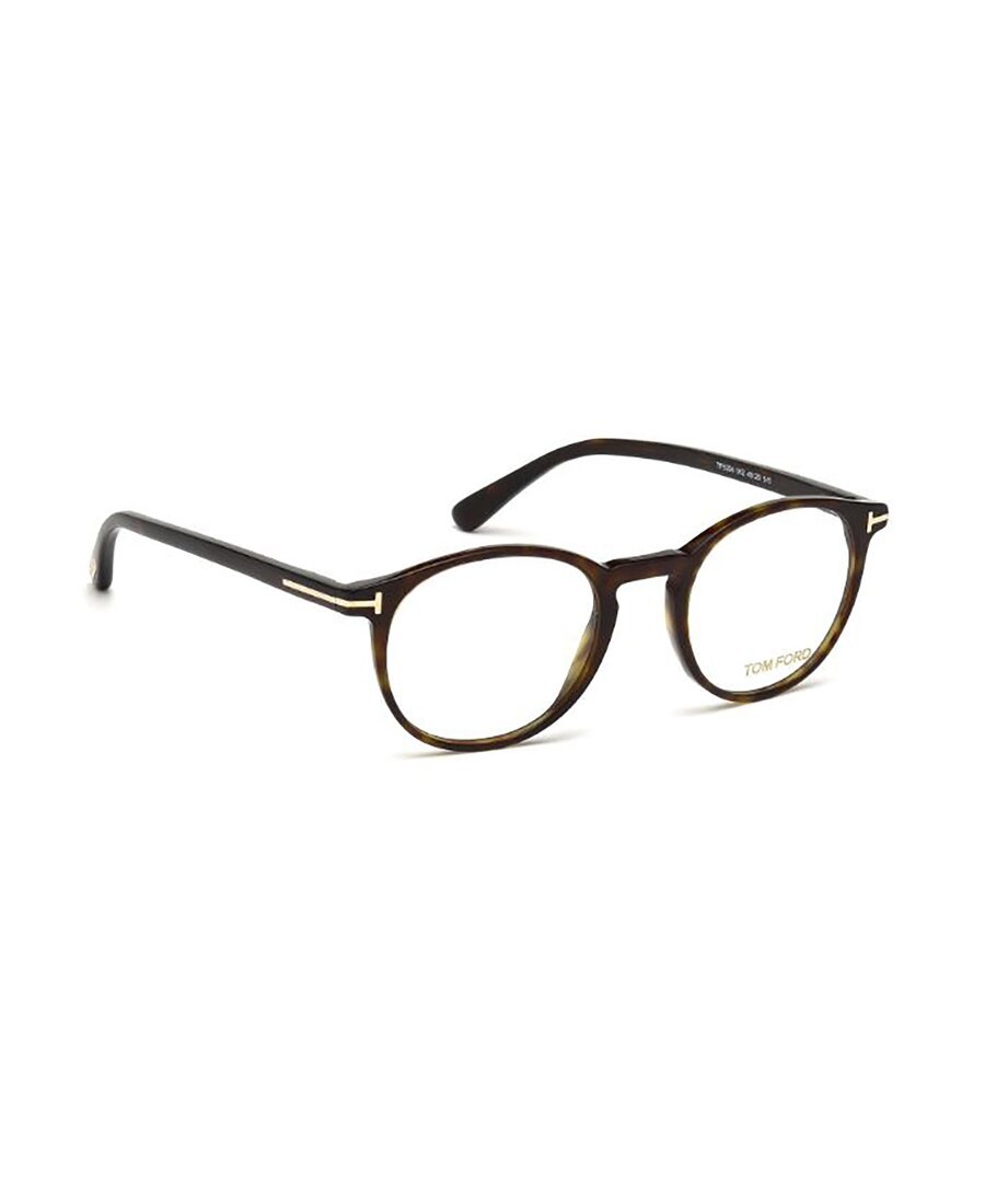 Tom Ford Tortoiseshell Round Frame Glasses In Black