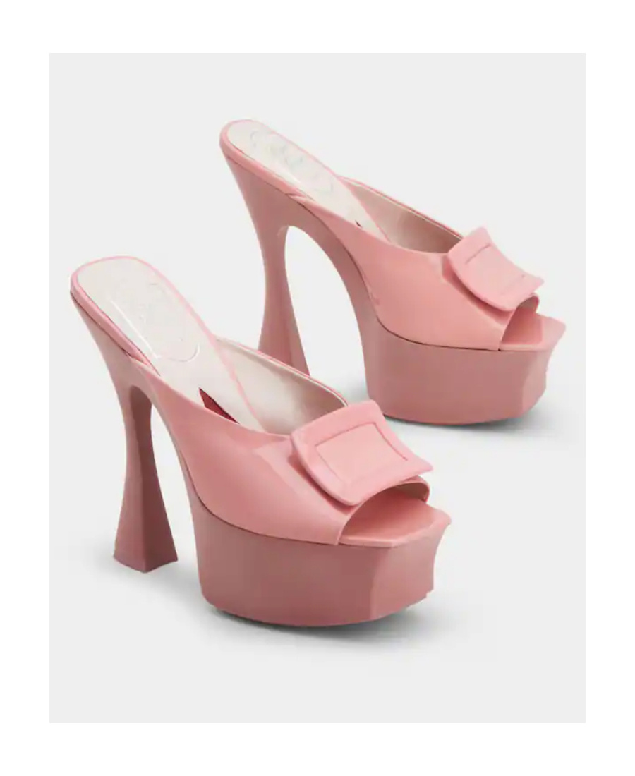 Roger Vivier Buckle High-heeled Sandals In Pink