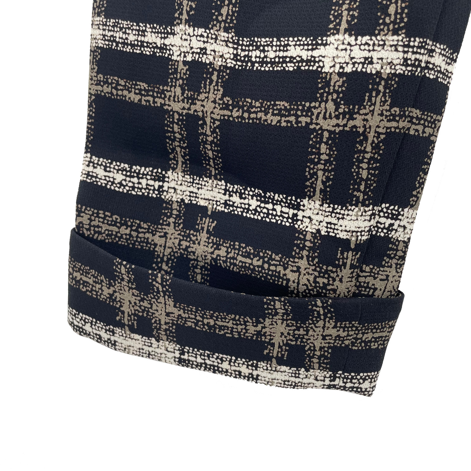Shop Armani Jeans Contrasting Plaid Casual Pants In Black
