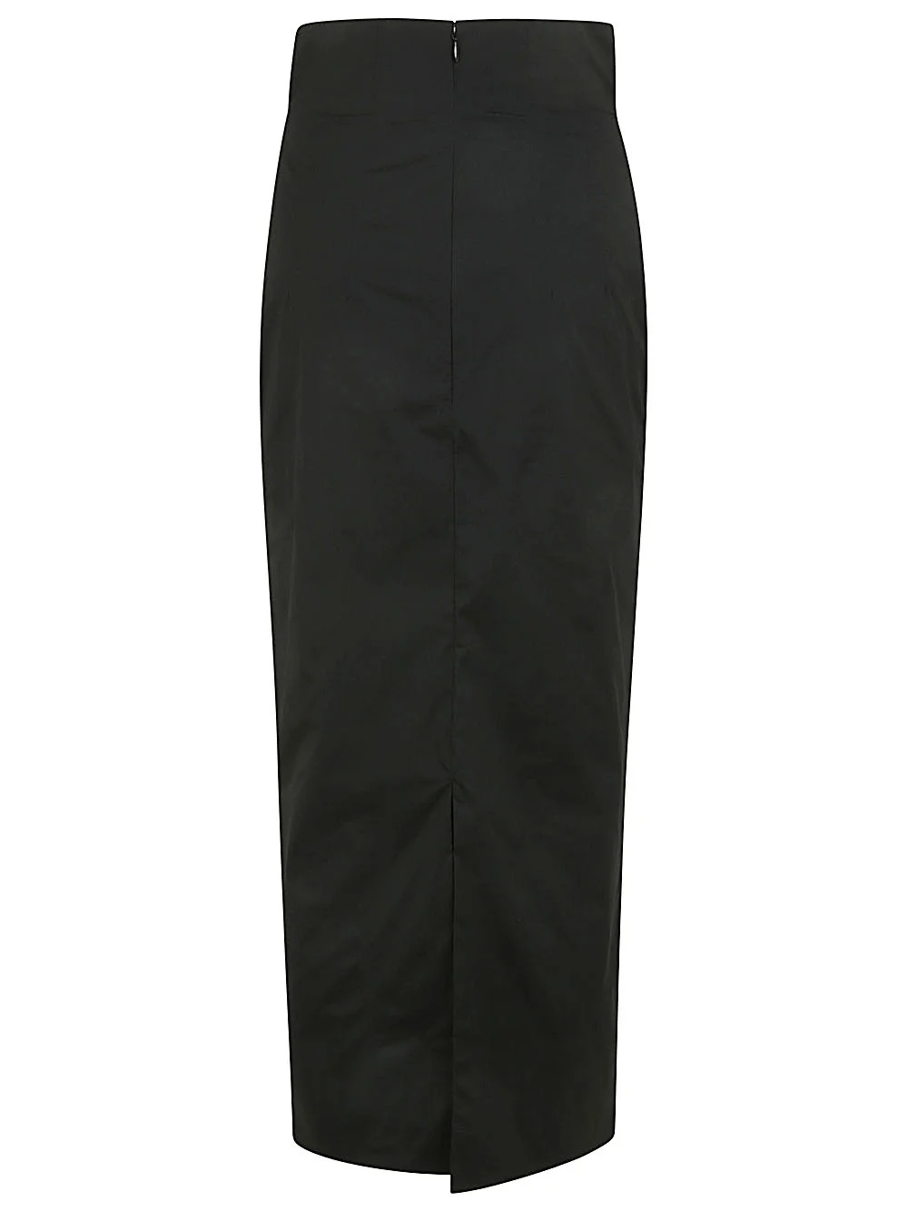 Philosophy Di Lorenzo Serafini Slit-detailed Straight-hem Skirt In Black