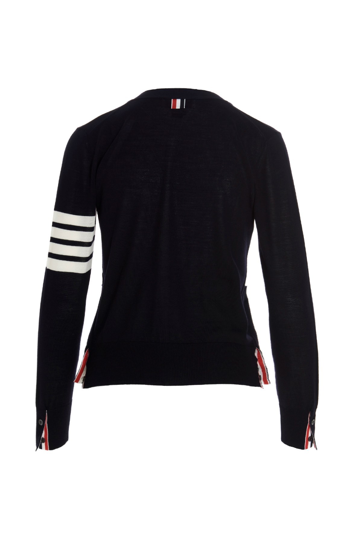 Thom Browne Gingerbread Cookie-intarsia Buttoned Cardigan In Black