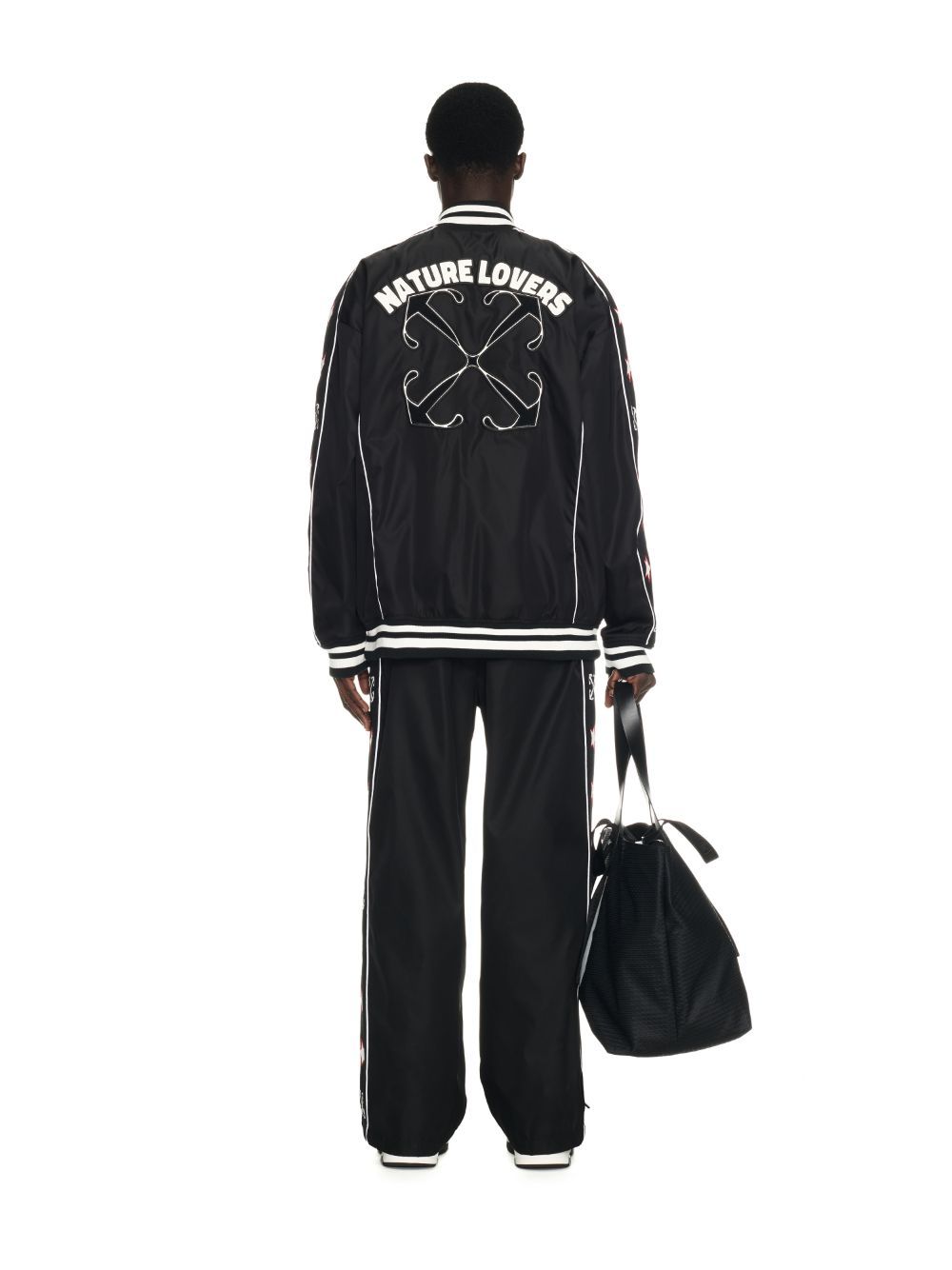 Off-white Off White Man Black Trouser Omcj030 S24 Fab002 In Black