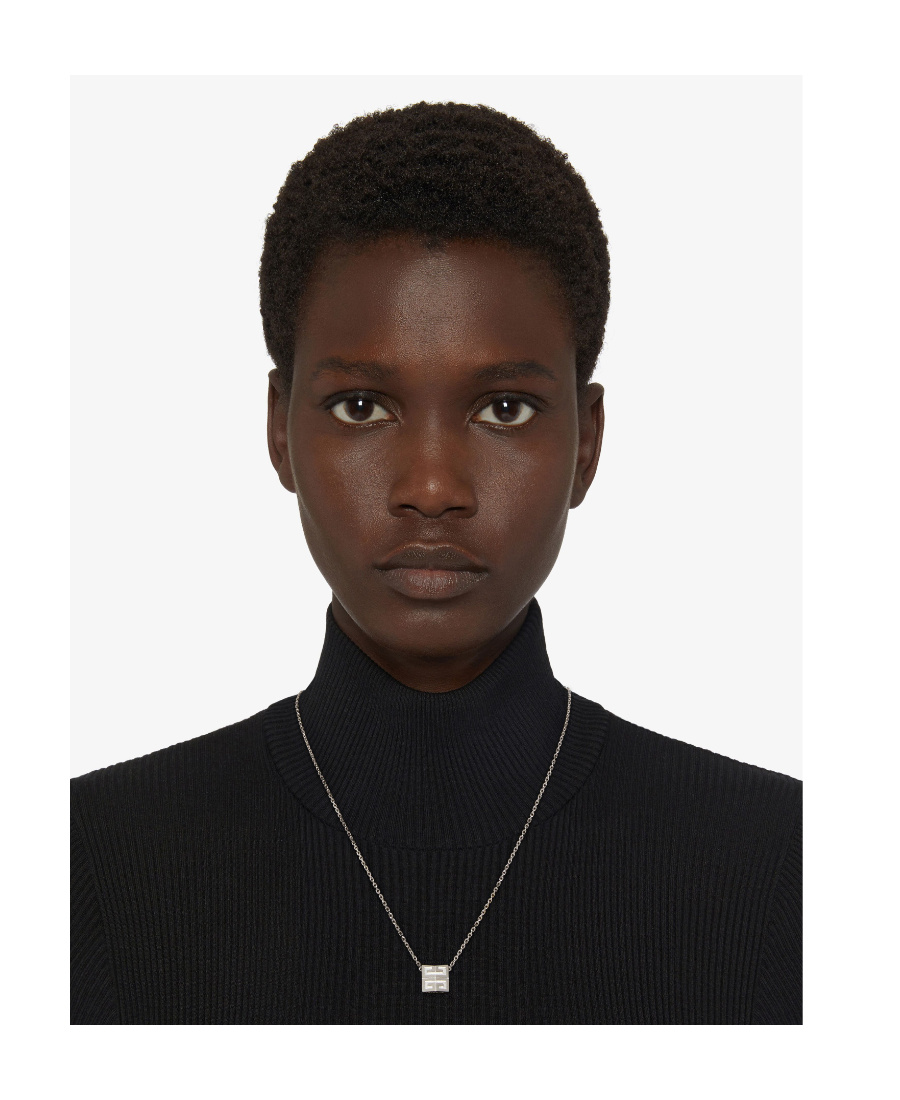 Givenchy Silver 4g Necklace In White