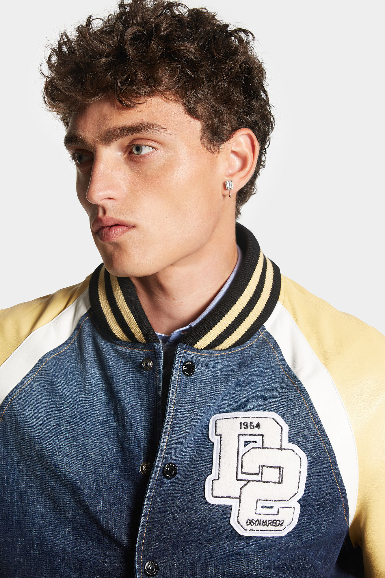 Shop Dsquared2 Street College Panelled Bomber Jacket In Black