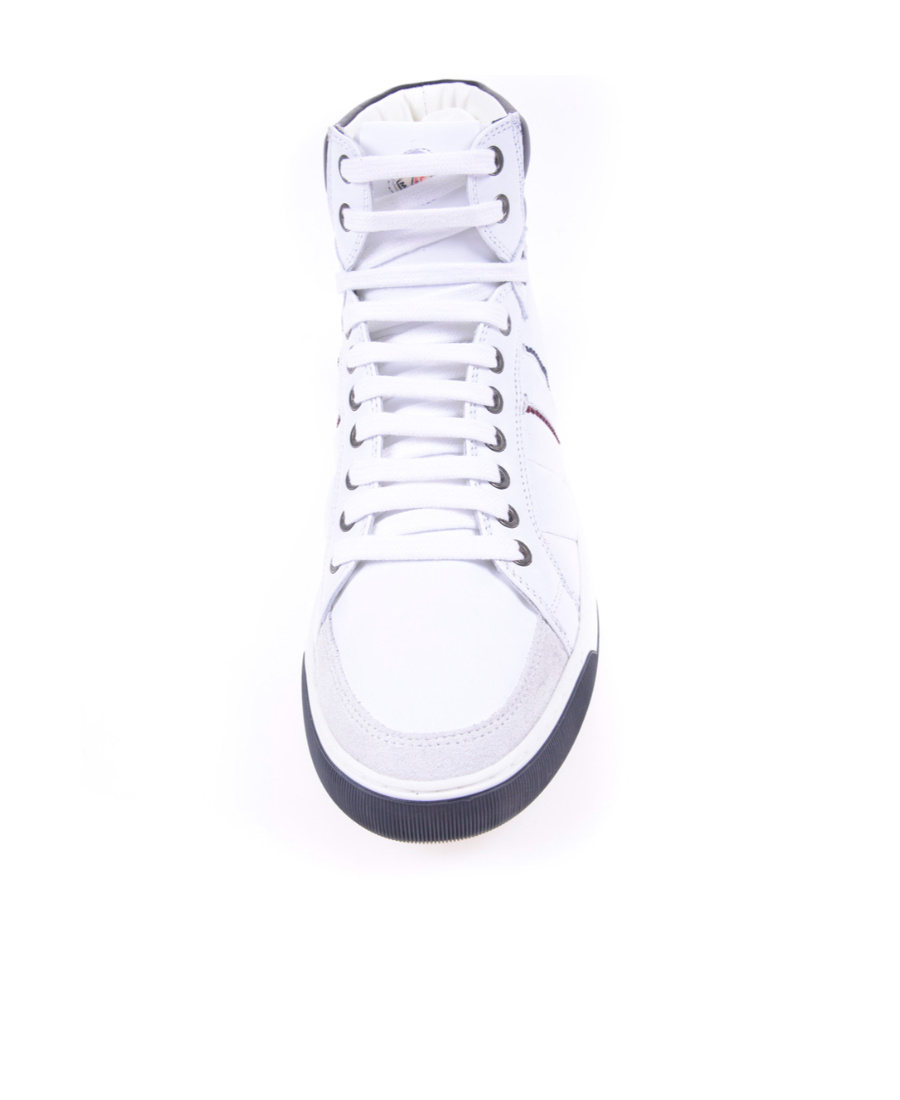 Moncler Tie High-top Sneakers In White