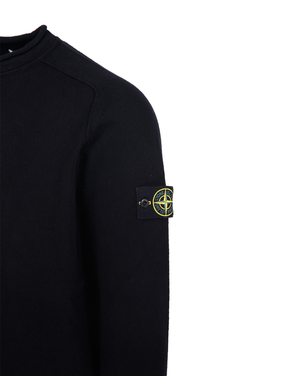 Shop Stone Island Round Neck Sweater In Black
