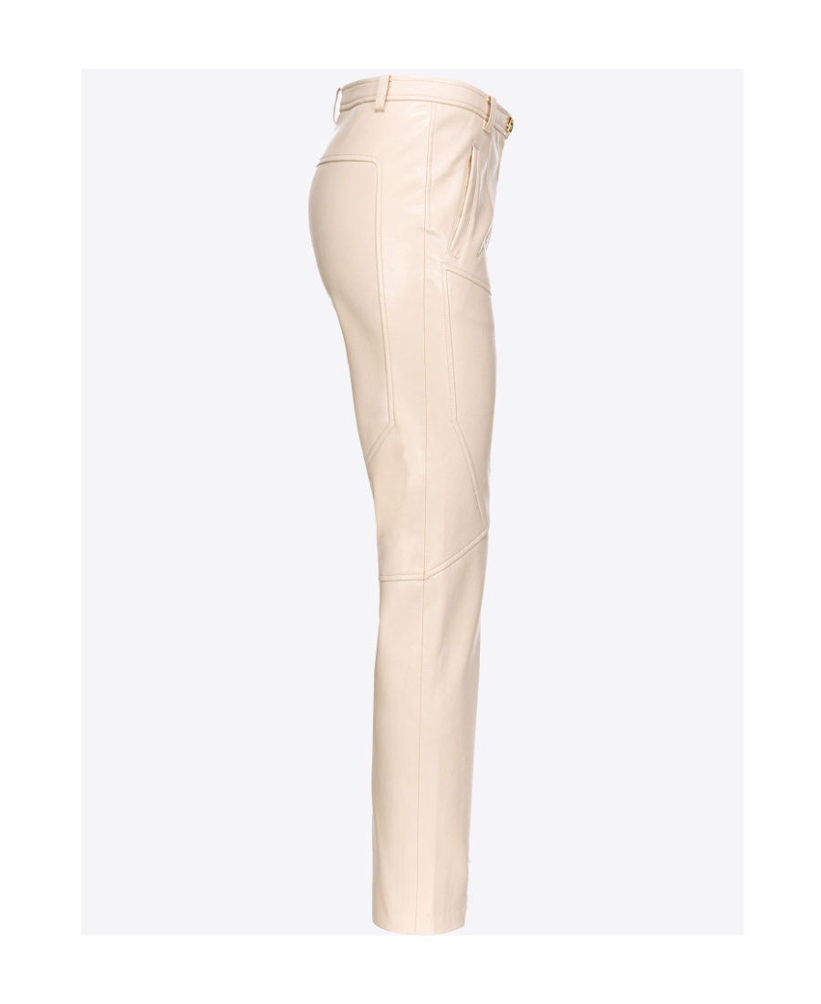 Pinko Straight-leg Cropped Trousers In Nude