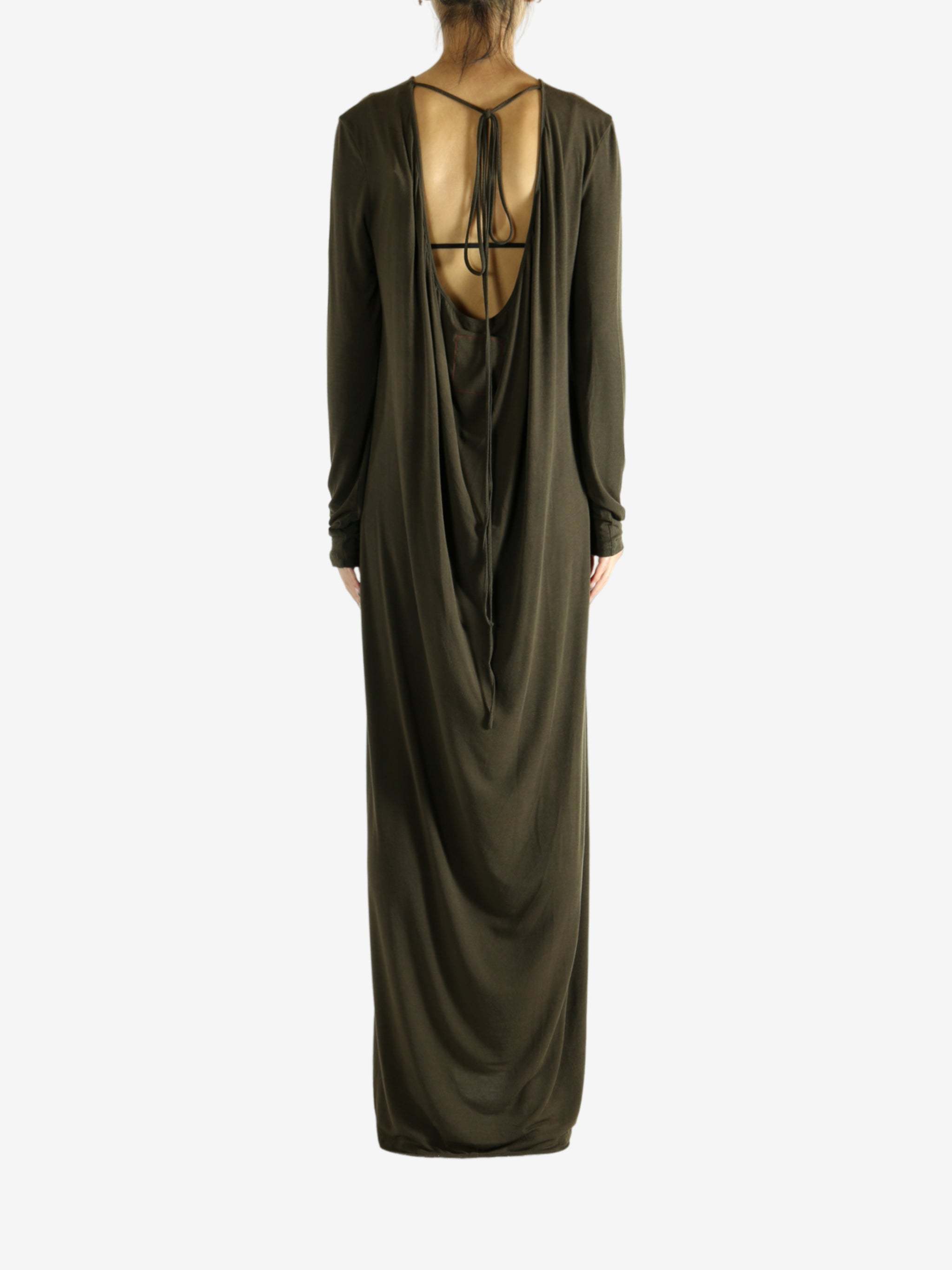Uma Wang Long Sleeve Dress In Green