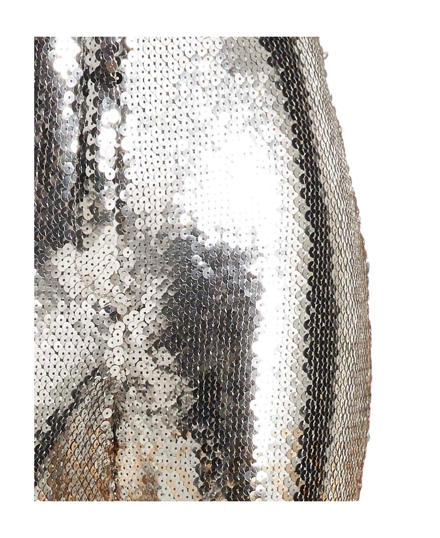 Rabanne High-waist Sequinned Mesh Straight-leg Trousers In Brown
