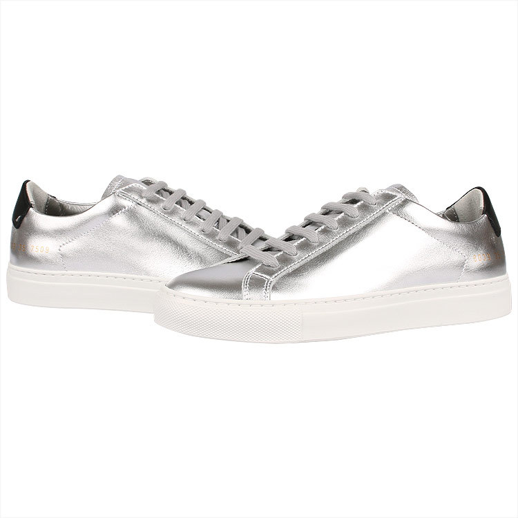 COMMON PROJECTS METALLIC-TONE LACE-UP TRAINERS